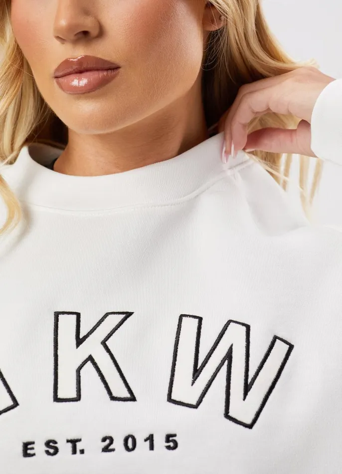 Gym King Sweatshirts and Hoodies Women GKW Relaxed Fit Crew 8211 Cream
