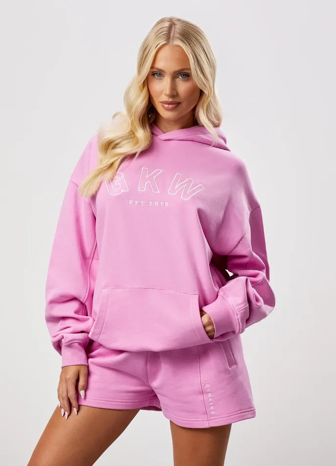 Gym King Sweatshirts and Hoodies Women GKW Relaxed Fit Hoodie 8211 Pink Rose