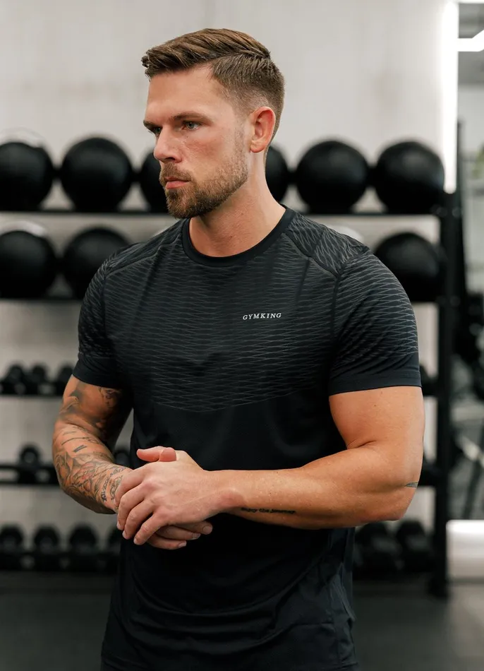 Gym King TShirts Men Divergent Tee 8211 Black