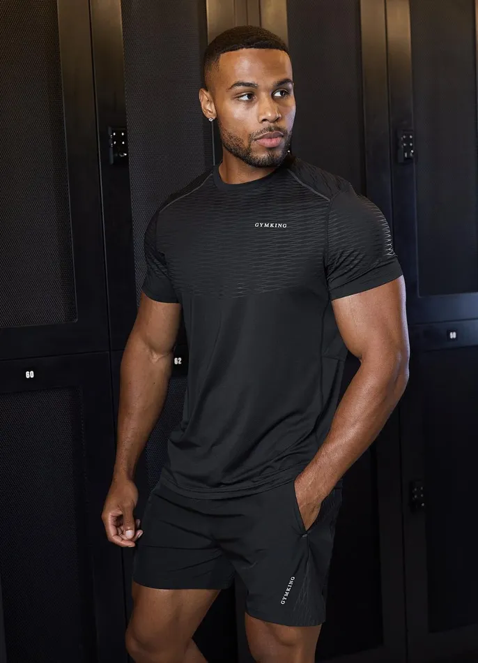 Gym King TShirts Men Divergent Tee 8211 Black