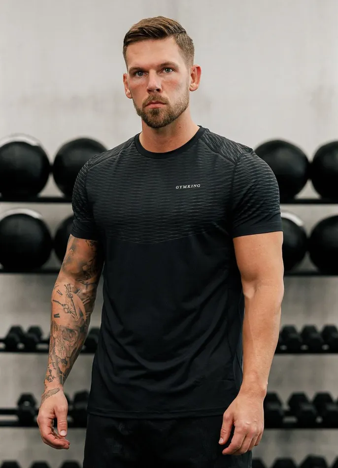 Gym King TShirts Men Divergent Tee 8211 Black