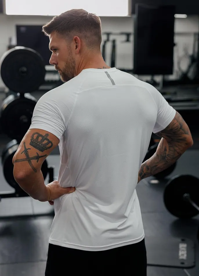 Gym King TShirts Men Energy Linear Tee 8211 White