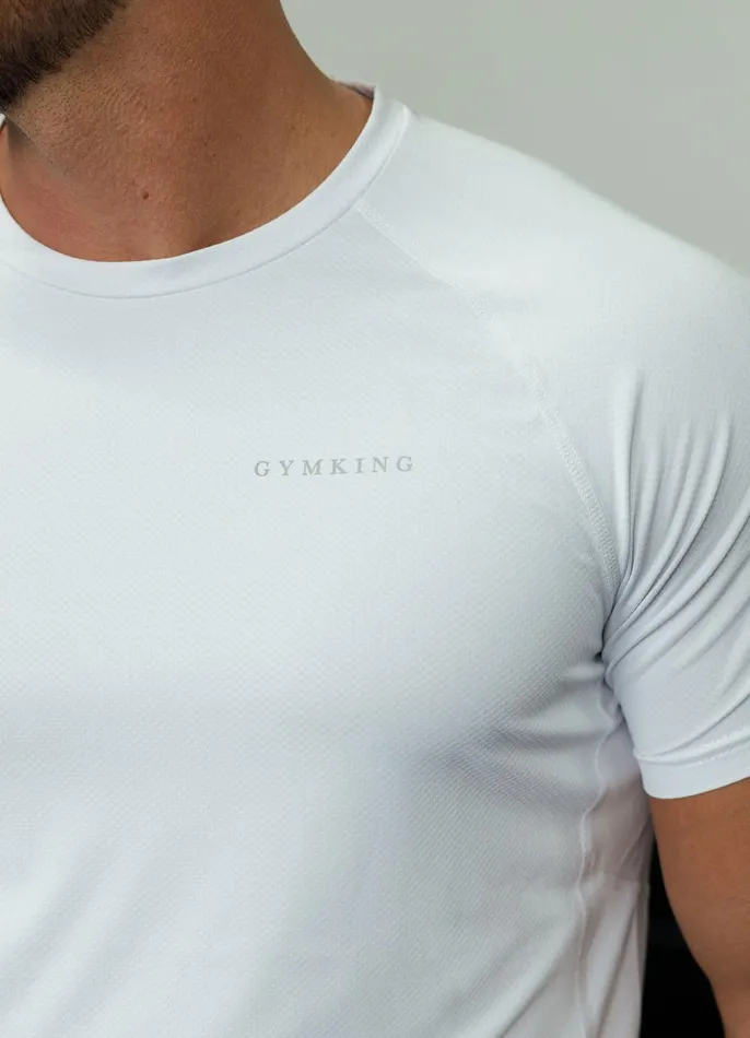 Gym King TShirts Men Energy Linear Tee 8211 White