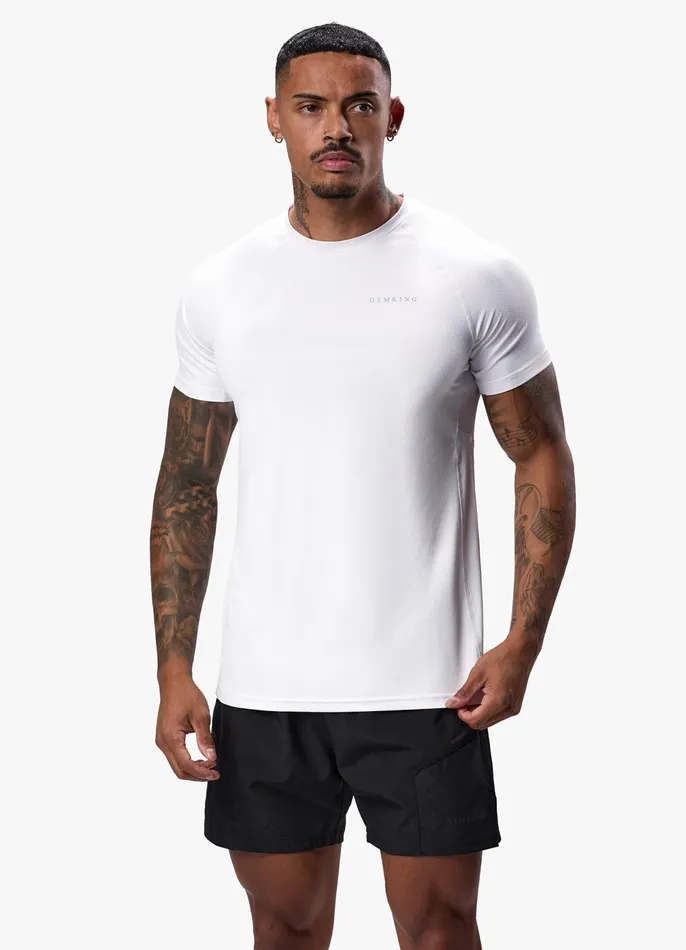 Gym King TShirts Men Energy Linear Tee 8211 White