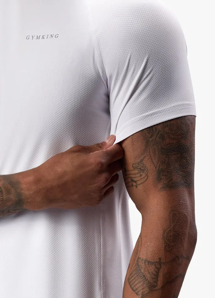 Gym King TShirts Men Energy Linear Tee 8211 White