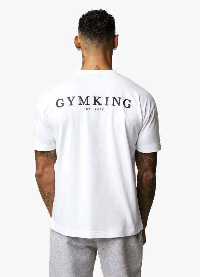 Gym King TShirts Men Established Tee 8211 White