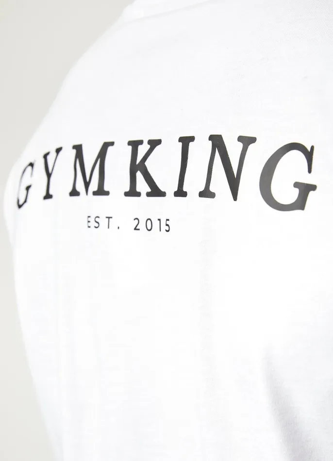 Gym King TShirts Men Established Tee 8211 White