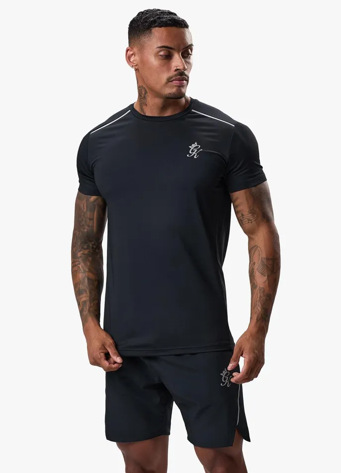 Gym King TShirts Men Flex Tee 8211 BlackSilver
