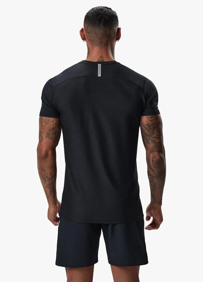 Gym King TShirts Men Flex Tee 8211 BlackSilver