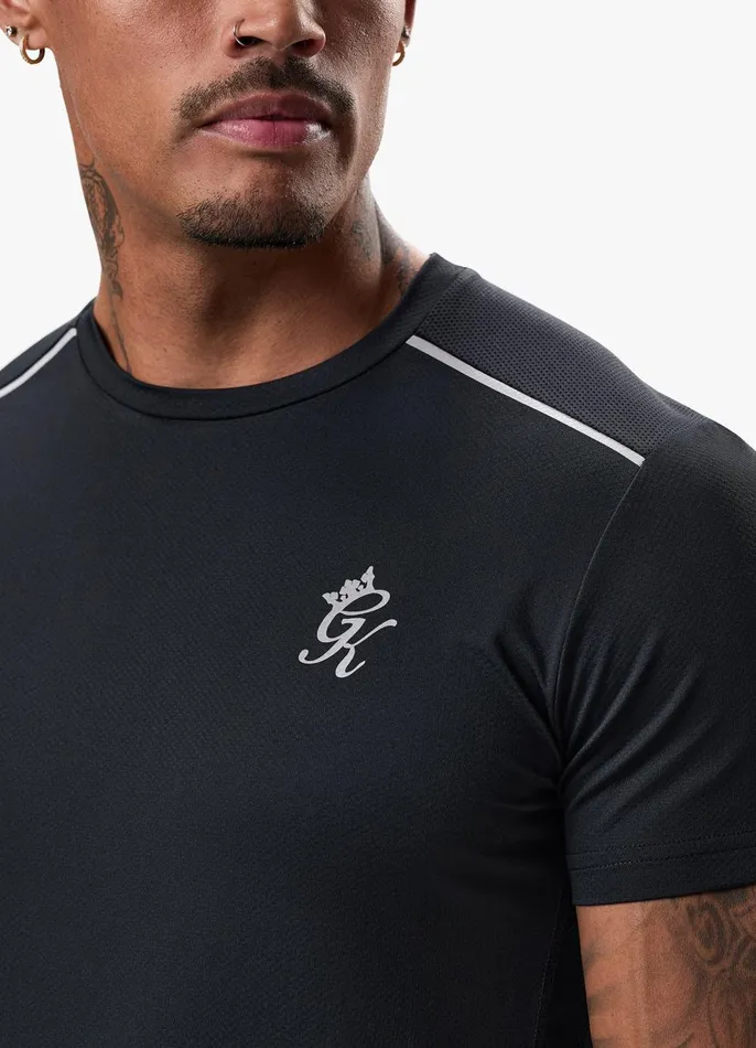 Gym King TShirts Men Flex Tee 8211 BlackSilver