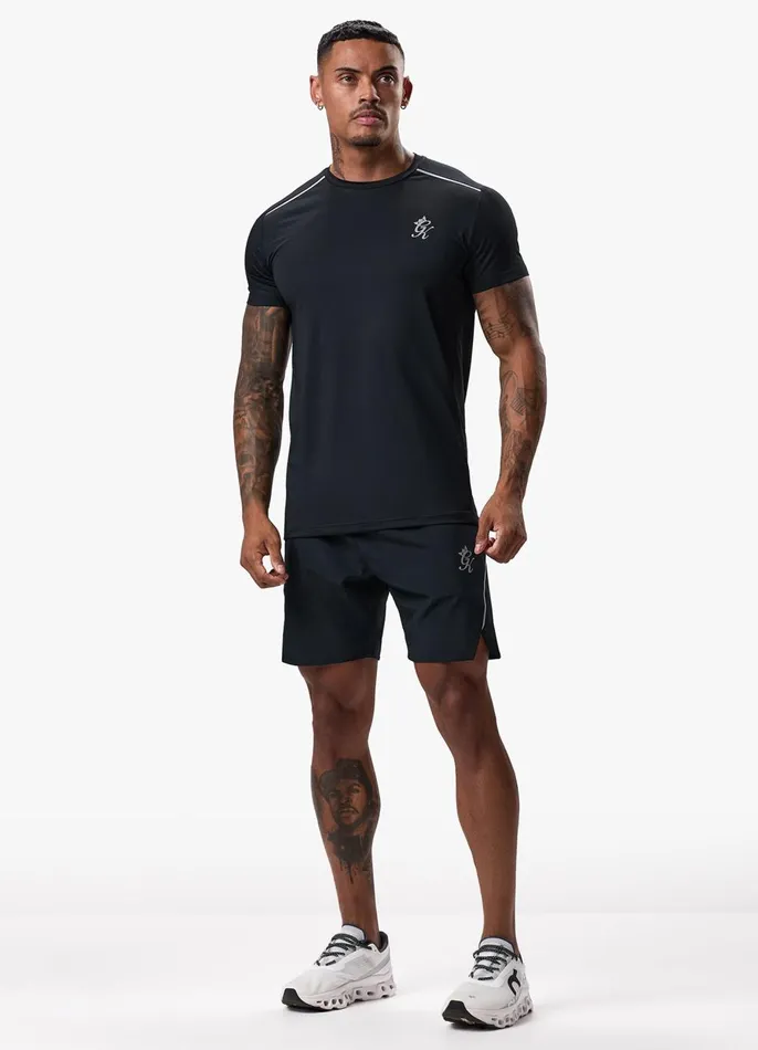 Gym King TShirts Men Flex Tee 8211 BlackSilver