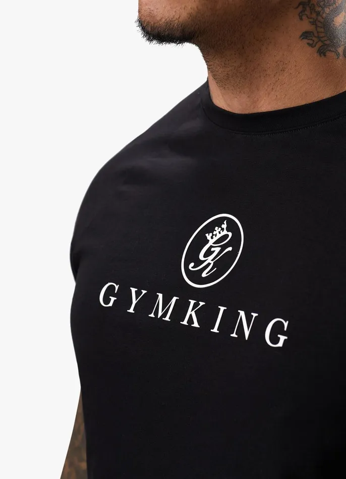 Gym King TShirts Men Pro Logo Jersey Tee 8211 Black