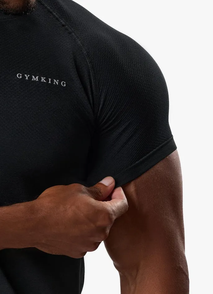Gym King TShirts Men Seamless Tee 8211 Black