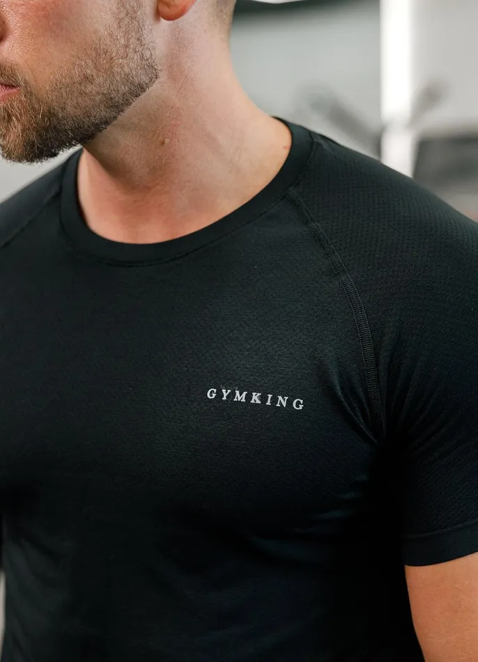 Gym King TShirts Men Seamless Tee 8211 Black