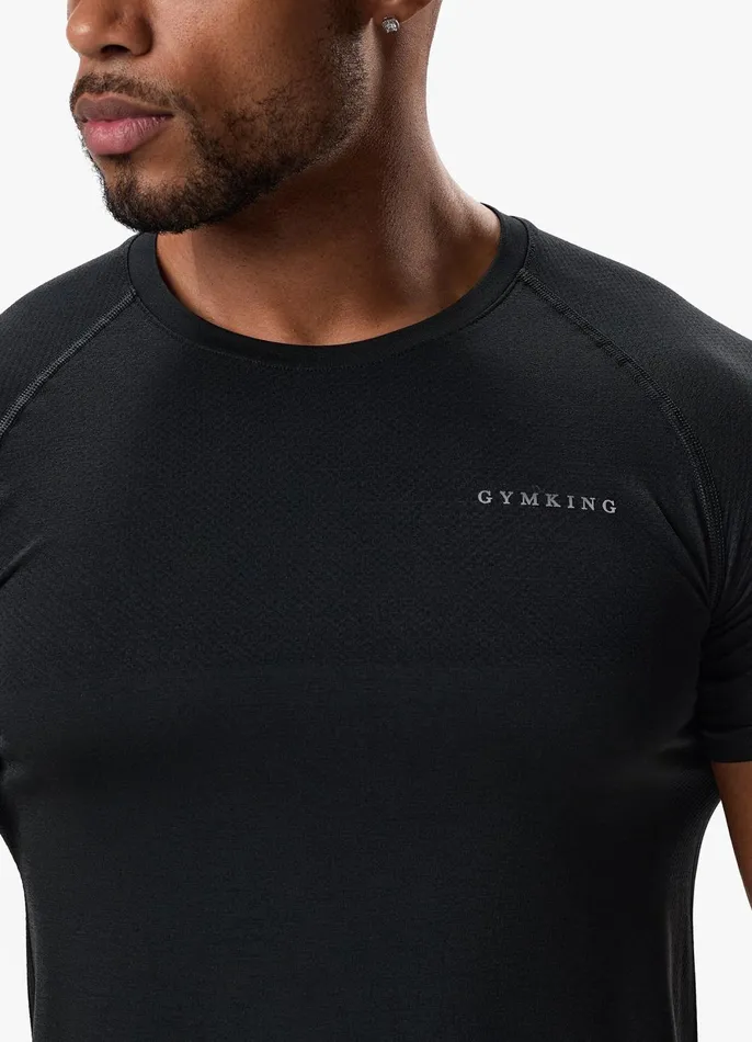Gym King TShirts Men Seamless Tee 8211 Black