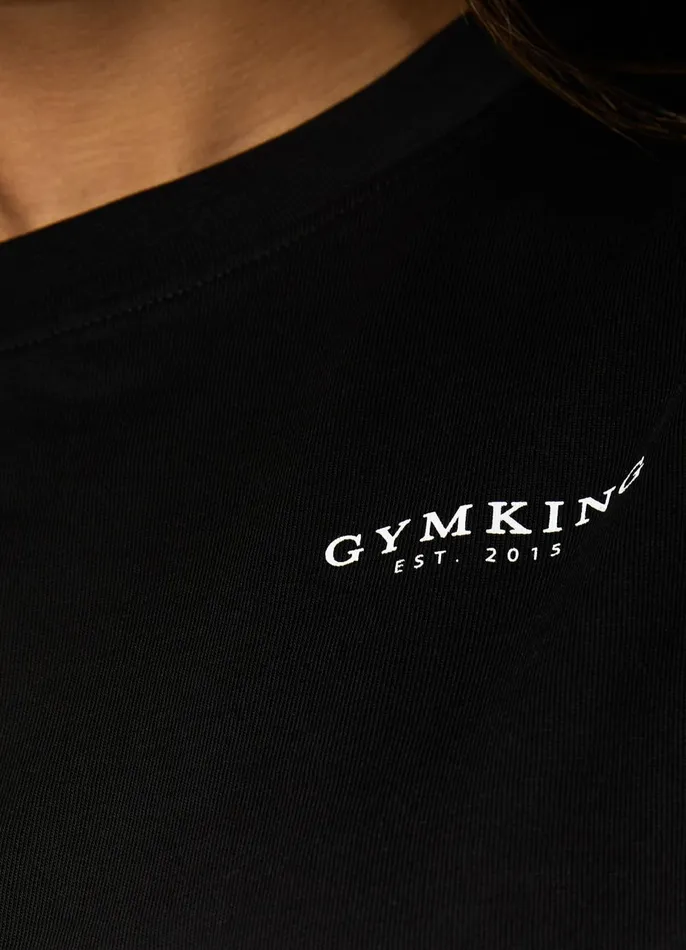 Gym King Tops and TShirts Women Established Boyfriend Tee 8211 BlackWhite