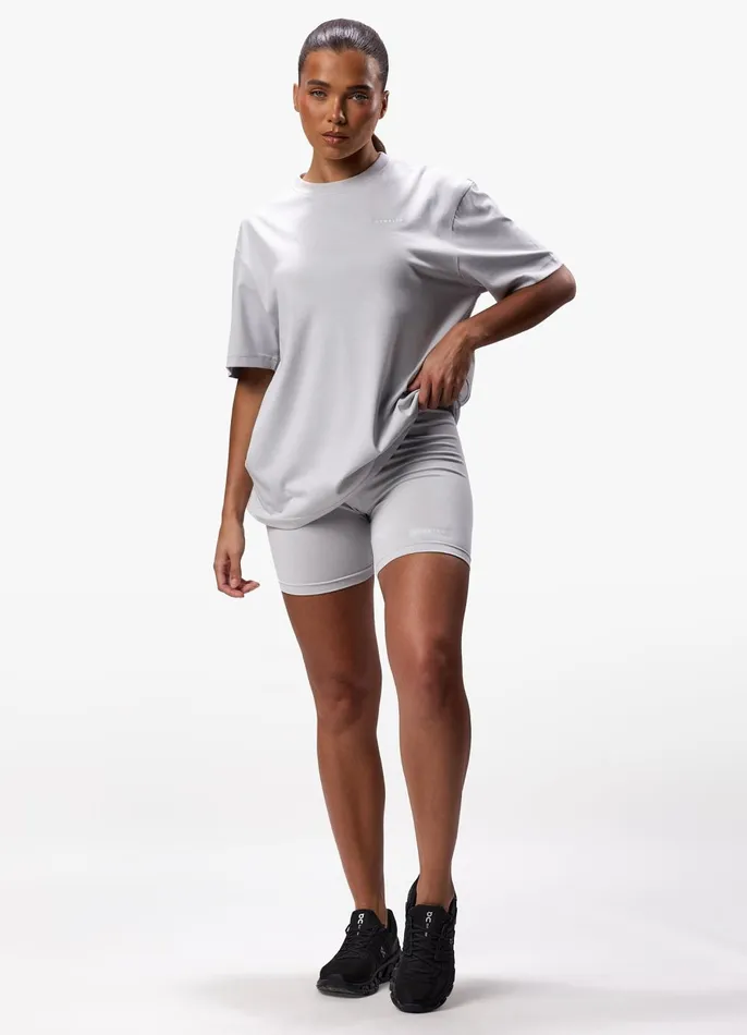 Gym King Tops and TShirts Women Stoic Boyfriend Tee 8211 Light Grey