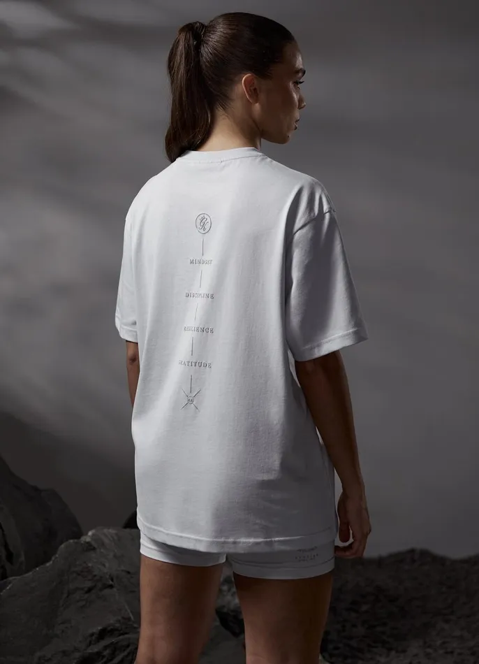 Gym King Tops and TShirts Women Stoic Boyfriend Tee 8211 Light Grey
