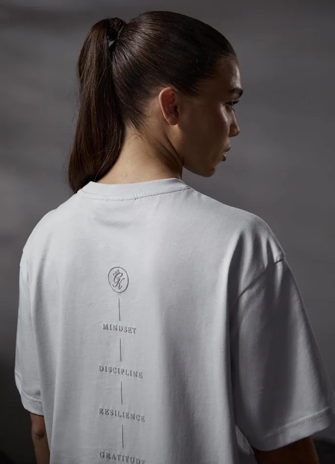 Gym King Tops and TShirts Women Stoic Boyfriend Tee 8211 Light Grey