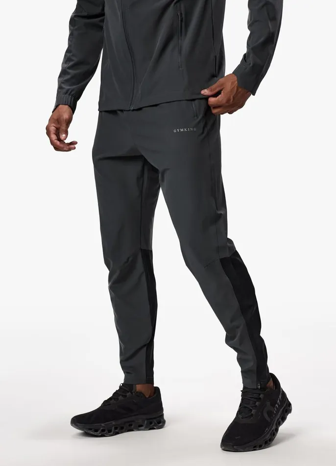 Gym King Tracksuit Bottoms Men Debossed Camo Woven Jogger 8211 BlackOyster Grey