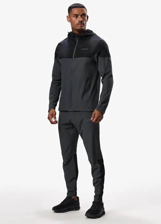 Gym King Tracksuit Bottoms Men Debossed Camo Woven Jogger 8211 BlackOyster Grey