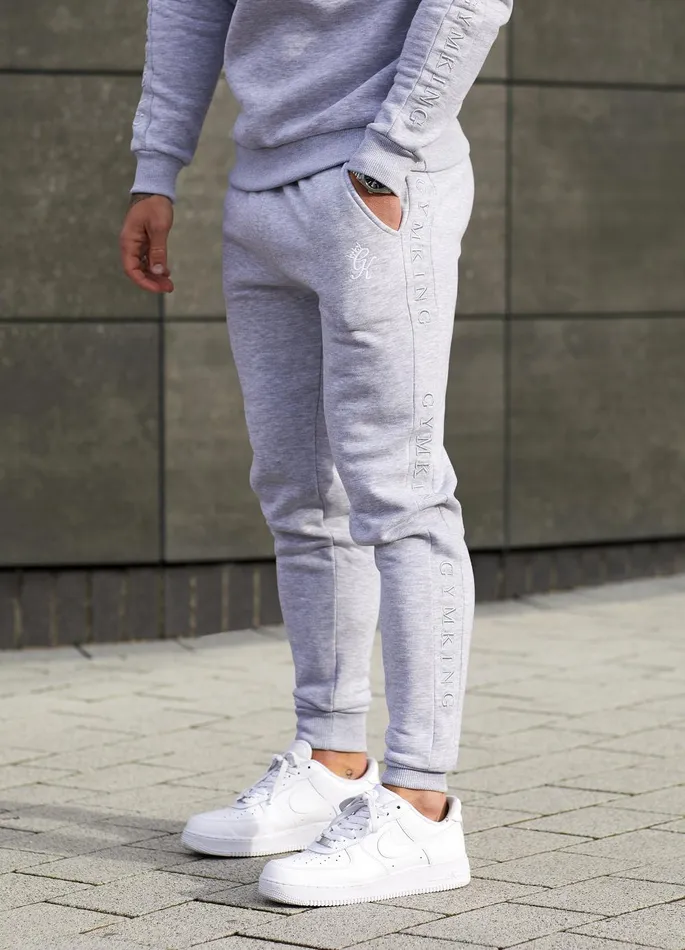 Gym King Tracksuit Bottoms Men Elevate Jogger 8211 Grey Marl