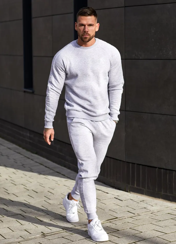 Gym King Tracksuit Bottoms Men Elevate Jogger 8211 Grey Marl