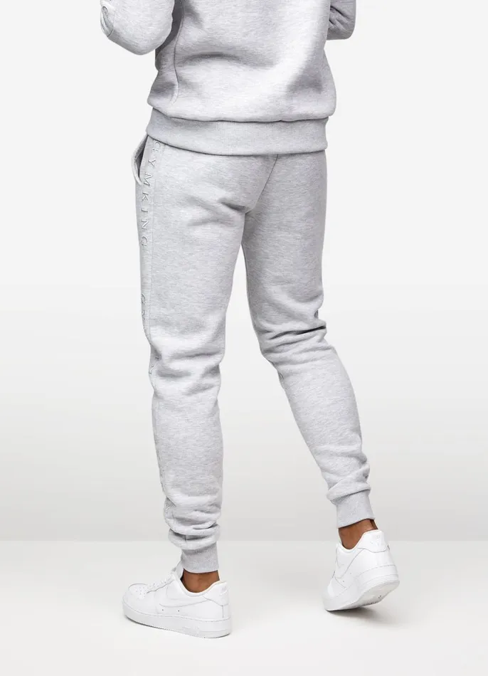 Gym King Tracksuit Bottoms Men Elevate Jogger 8211 Grey Marl