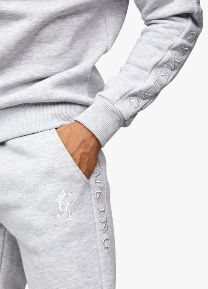 Gym King Tracksuit Bottoms Men Elevate Jogger 8211 Grey Marl