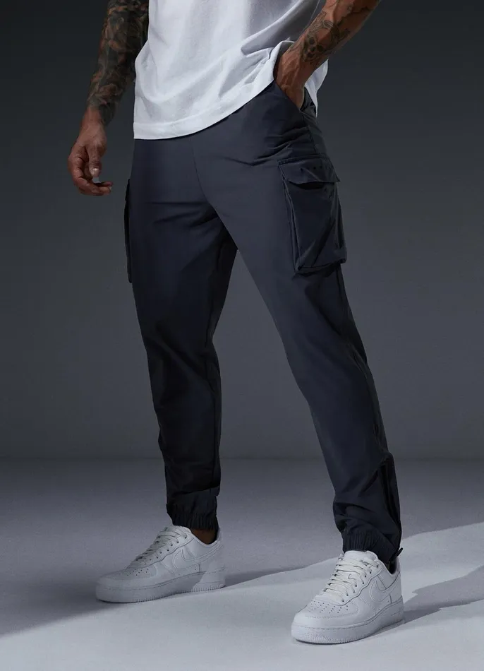 Gym King Tracksuit Bottoms Men Rebellion Cargo Jogger 8211 Graphite