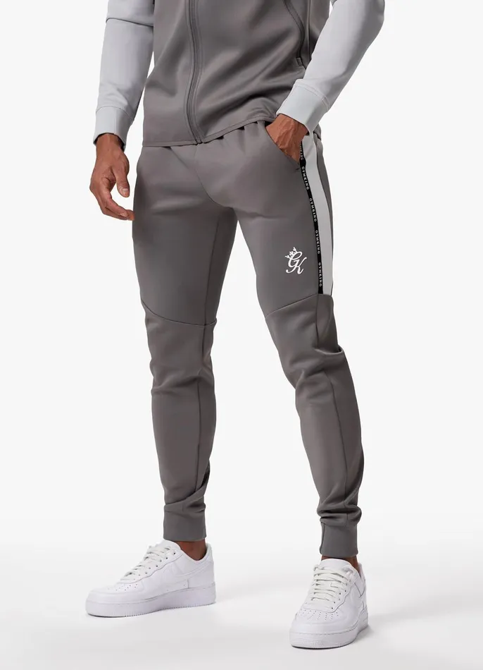 Gym King Tracksuit Bottoms Men Taped Core Plus Jogger 8211 Steel
