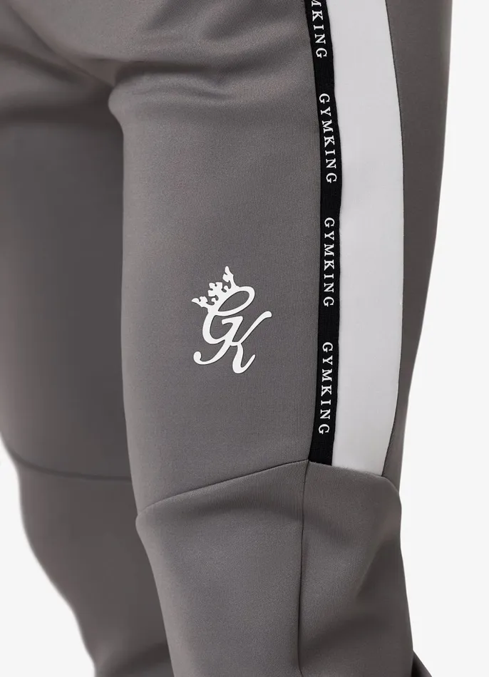 Gym King Tracksuit Bottoms Men Taped Core Plus Jogger 8211 Steel