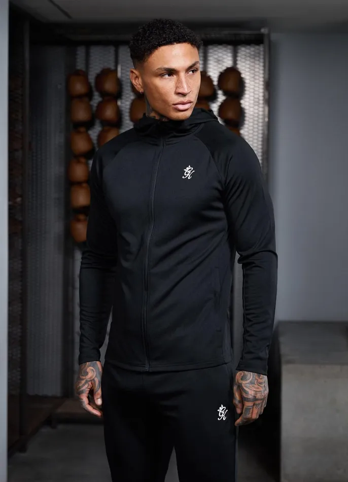 Gym King Tracksuit Tops Men 365 Lightweight Poly Training Hood 8211 Black