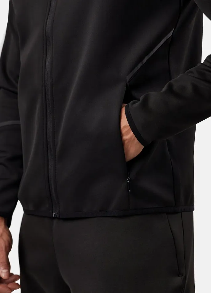 Gym King Tracksuit Tops Men Alpha Poly FZ Hood 8211 Black