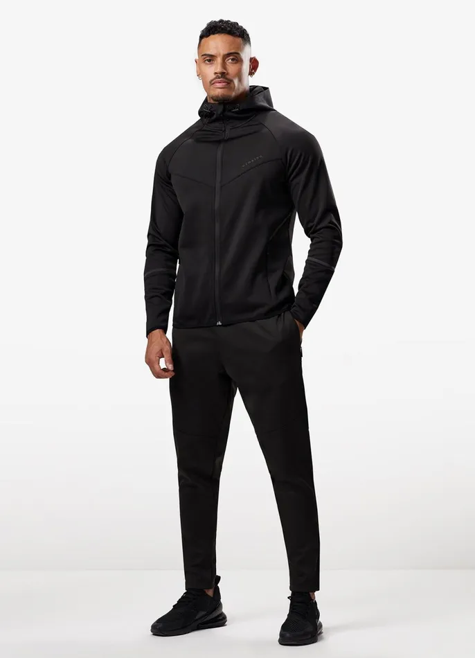 Gym King Tracksuit Tops Men Alpha Poly FZ Hood 8211 Black