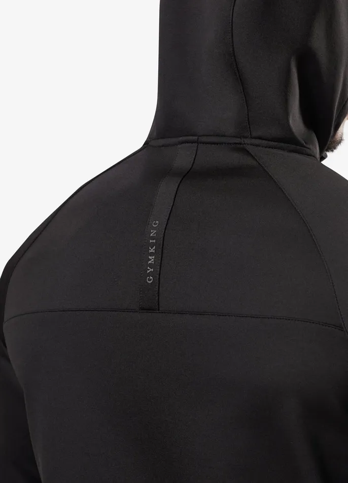 Gym King Tracksuit Tops Men Alpha Poly FZ Hood 8211 Black