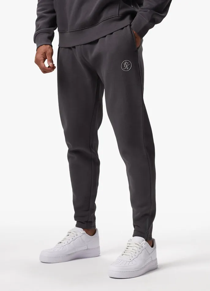 Gym King Tracksuits Men Pro Logo Fleece Tracksuit 8211 Graphite