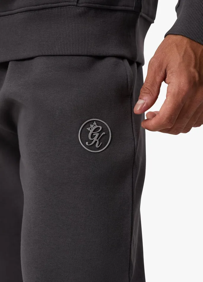 Gym King Tracksuits Men Pro Logo Fleece Tracksuit 8211 Graphite