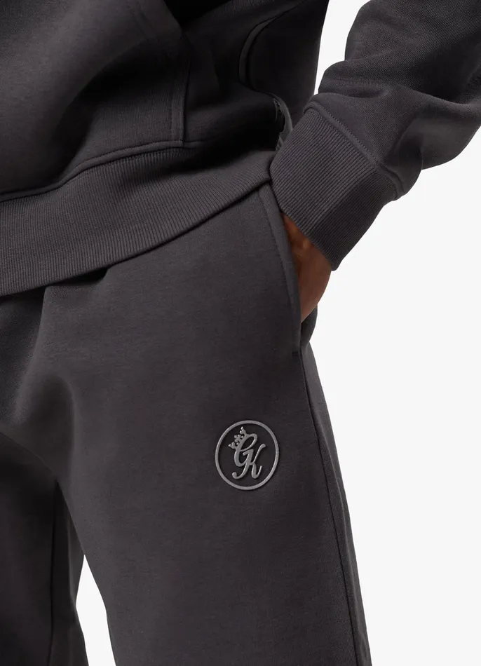 Gym King Tracksuits Men Pro Logo Fleece Tracksuit 8211 Graphite