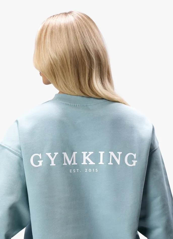 Gym King Tracksuits Women Established Crew Tracksuit 8211 Stone Blue