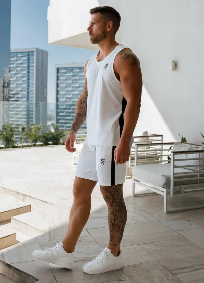 Gym King Vests Men Core Plus Poly Vest 8211 White