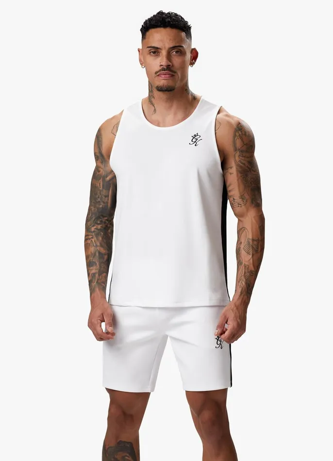 Gym King Vests Men Core Plus Poly Vest 8211 White