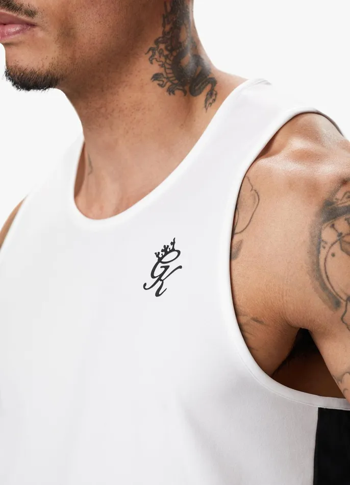 Gym King Vests Men Core Plus Poly Vest 8211 White