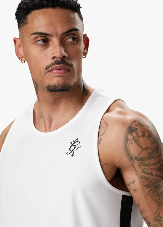 Gym King Vests Men Core Plus Poly Vest 8211 White