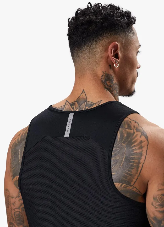 Gym King Vests Men Flex Vest 8211 BlackSilver