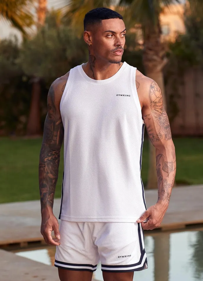 Gym King Vests Men Higher State Vest 8211 White