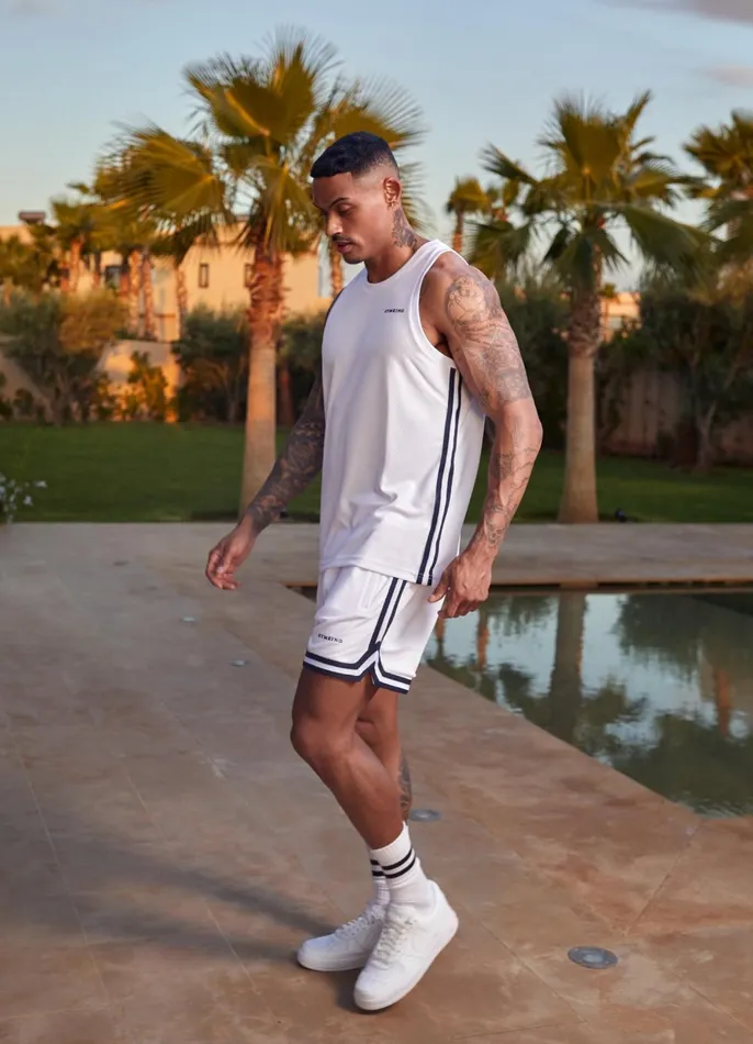 Gym King Vests Men Higher State Vest 8211 White