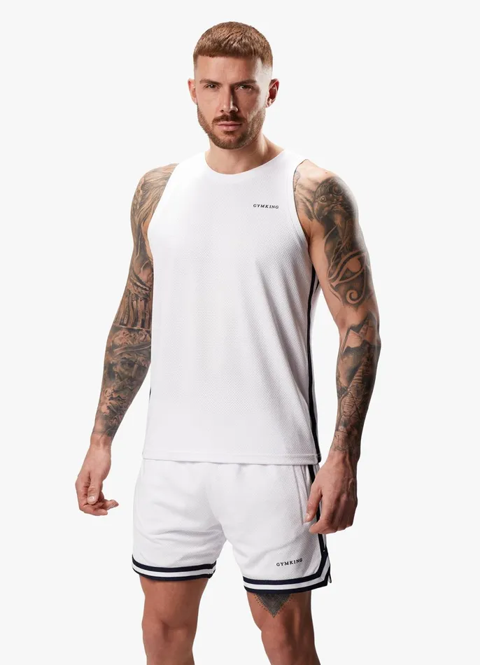 Gym King Vests Men Higher State Vest 8211 White