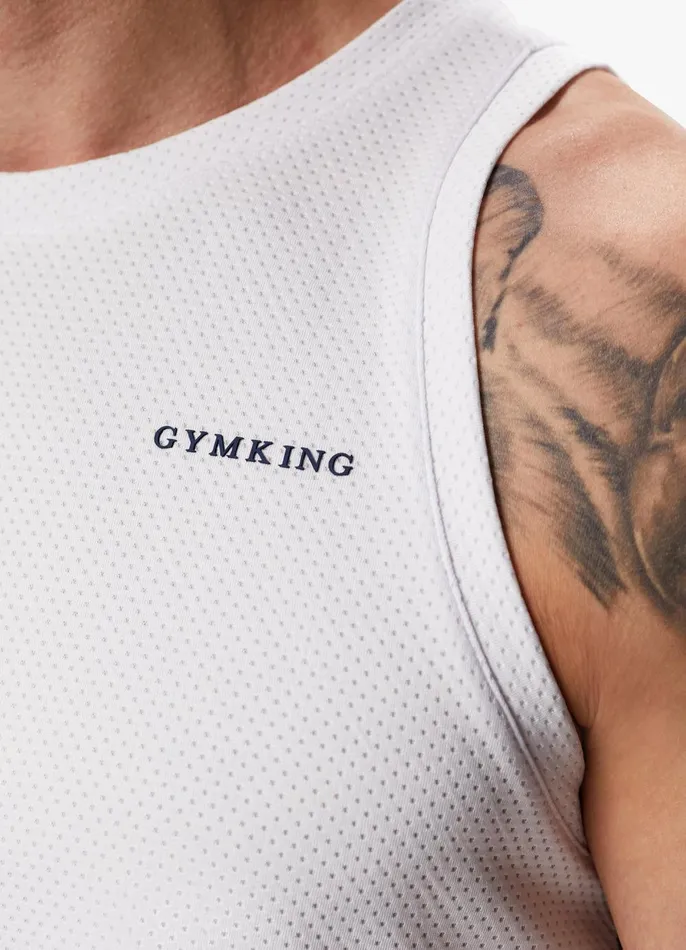 Gym King Vests Men Higher State Vest 8211 White