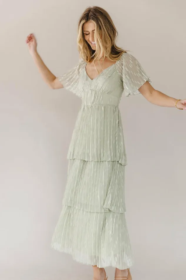 Hallie Midi Dress In Sage Sage Women Bohme Dresses